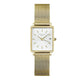 ROSEFIELD Damenuhr  Boxy XS Mesh Gold eckig QMWMG-Q039
