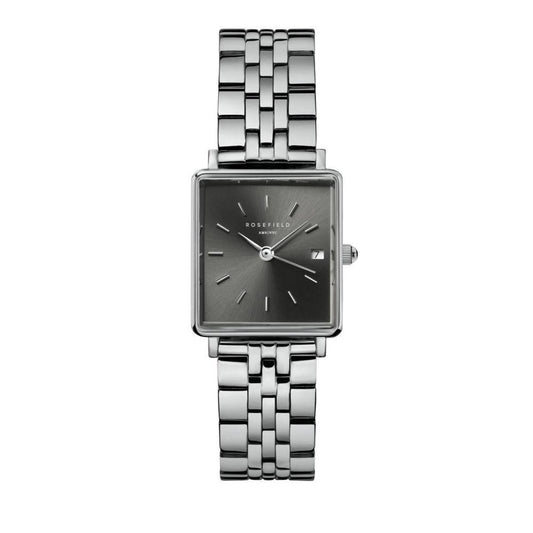 ROSEFIELD Damenuhr Boxy XS Grau Silber eckig BGSSS-Q051