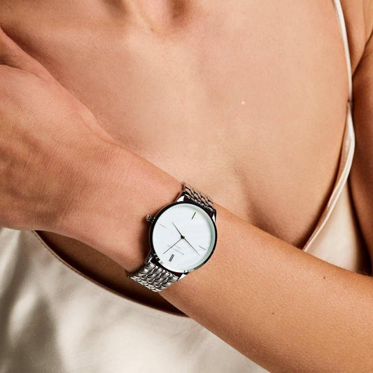 ROSEFIELD Women's Watch Pearl Edit Silver RMSSS-R02