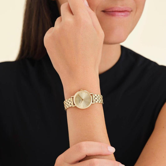ROSEFIELD Damenuhr Small Edit Champagner Gold rund SCGSG-S05