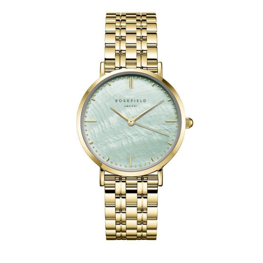 ROSEFIELD Damenuhr  Upper East Side Minzgrün Perlmutt Gold UGGSG-U37
