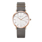 ROSEFIELD Damenuhr  West Village Grau Rosegold Nubuk Leder WEGR-W75