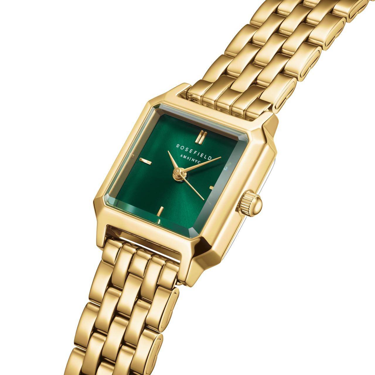 ROSEFIELD Damenuhr The Boxelle Gold Grün BEGSG-B05