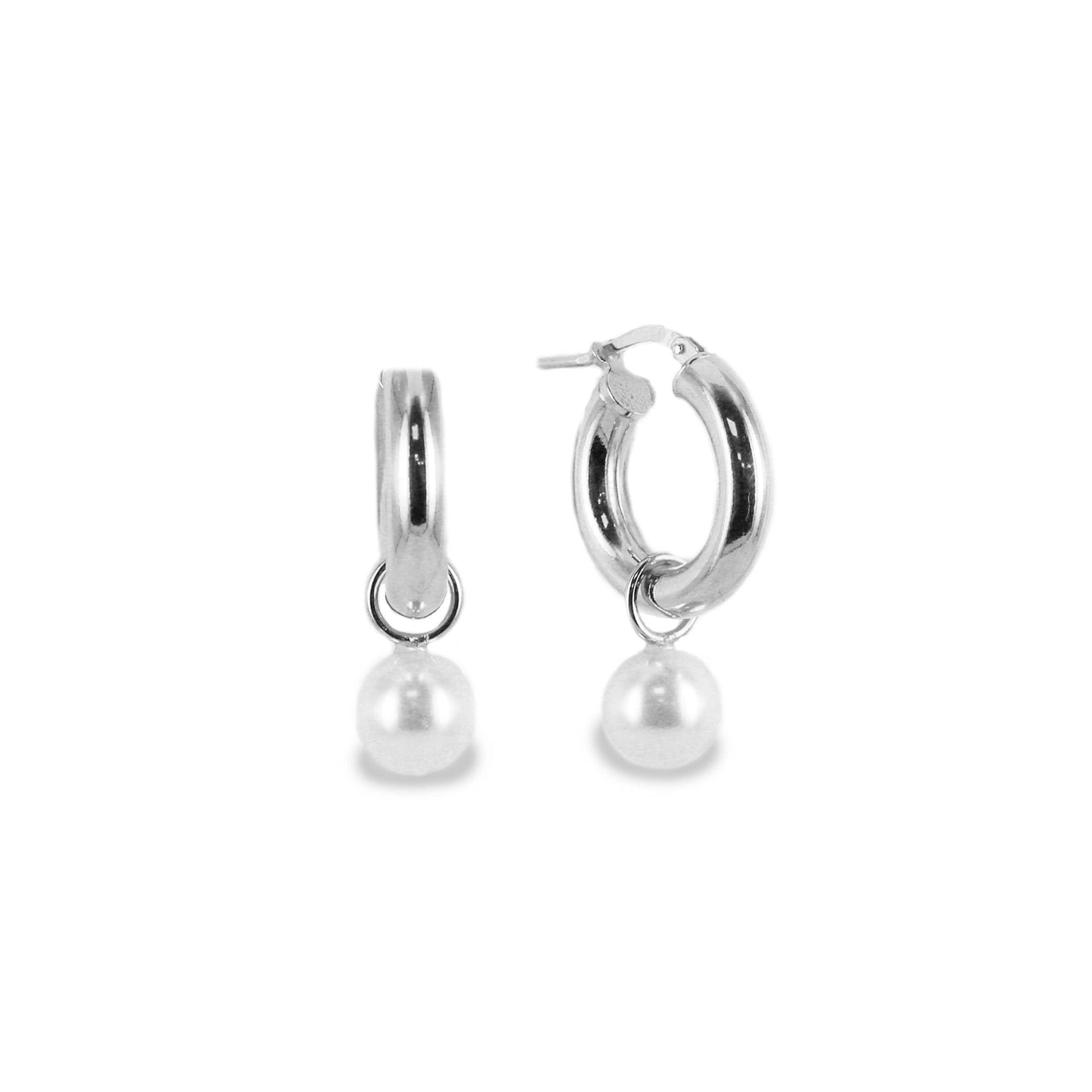 AMORETTO MILANO 925 Silber  Ohrringe 8mm Perle  18mm
