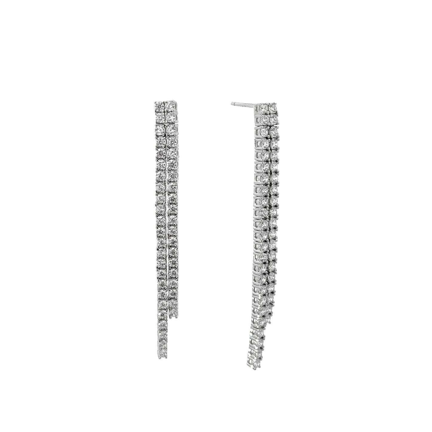AMORETTO MILANO 925 Silber  Ohrringe mit  Zirkonia 55mm