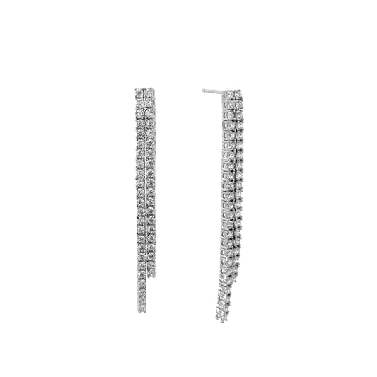 AMORETTO MILANO 925 Silber  Ohrringe mit  Zirkonia 55mm
