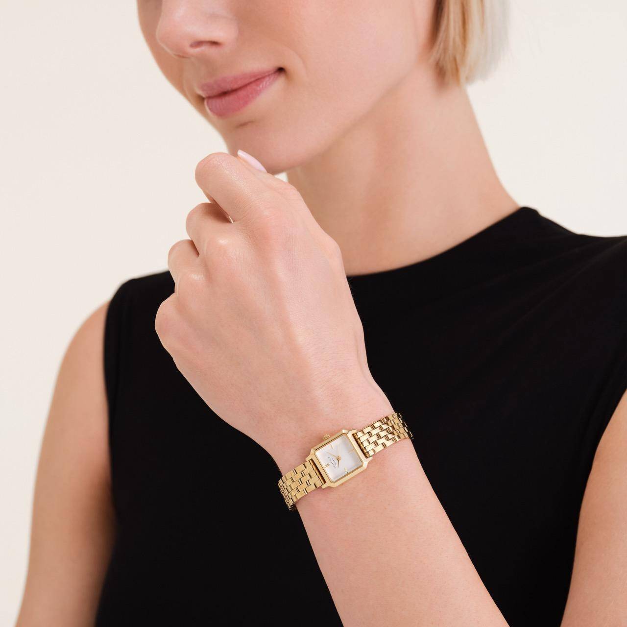 ROSEFIELD Damenuhr The Boxelle Gold BWGSG-B01