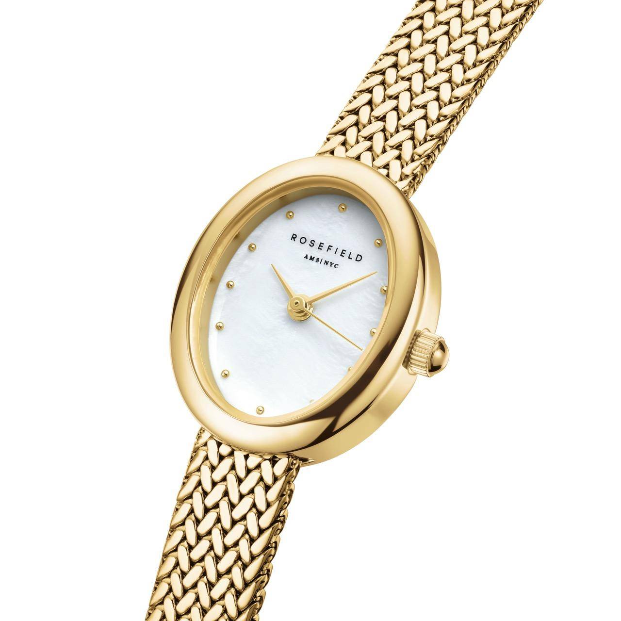 ROSEFIELD Damenuhr Mini Oval Mesh Gold MWGMG-M02