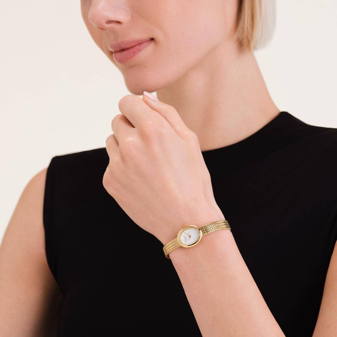 ROSEFIELD Damenuhr Mini Oval Mesh Gold MWGMG-M02