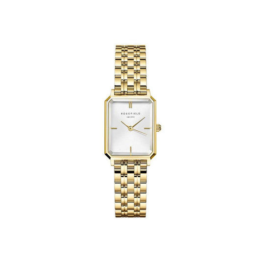 ROSEFIELD Women's Watch Octagon XS White Sunray Steel Gold OWGSG-O60
