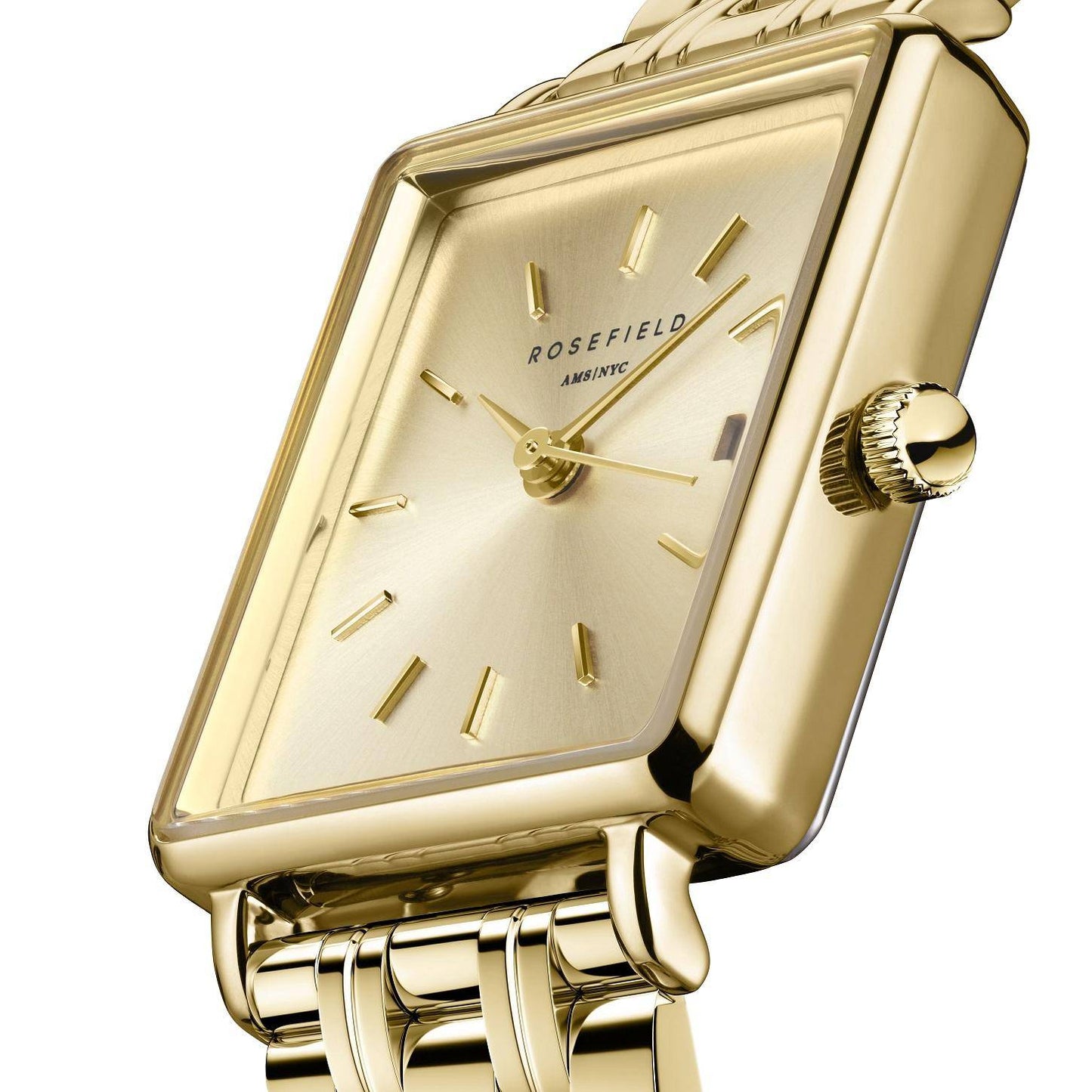 ROSEFIELD women's watch Boxy XS Champagne Steel Gold