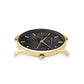 ROSEFIELD Damenuhr  Oval Schwarz Gold