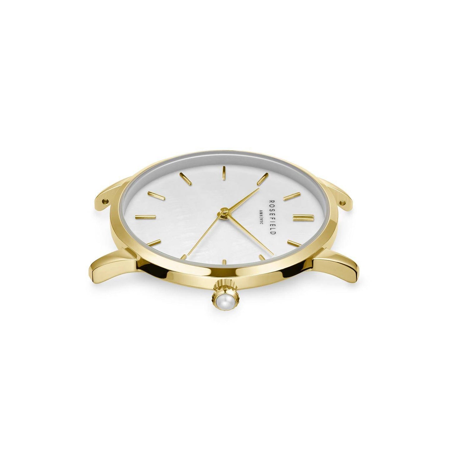 ROSEFIELD Women's Watch Pearl Edit Mesh White MOP Gold RMGMG-R06