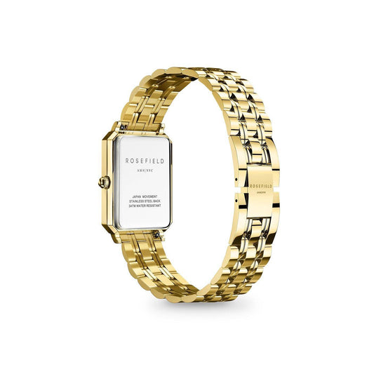 ROSEFIELD Damenuhr Octagon XS Weiß Gold eckig OWGSG-O60