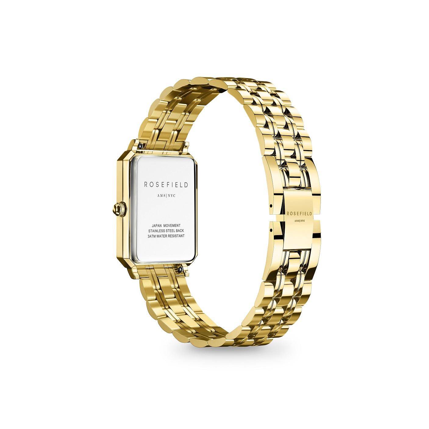 ROSEFIELD Women's Watch Octagon XS White Sunray Steel Gold OWGSG-O60