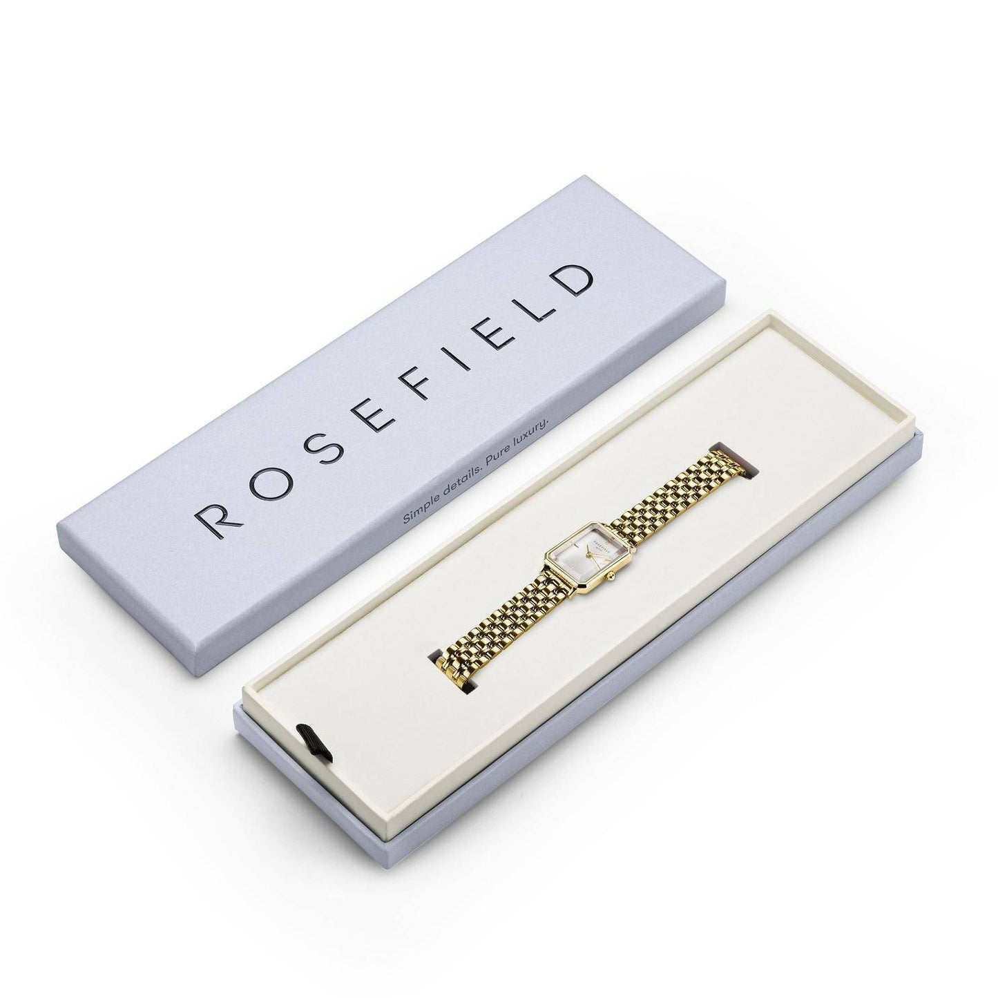 ROSEFIELD Women's Watch Octagon XS White Sunray Steel Gold OWGSG-O60