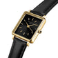 ROSEFIELD Damenuhr Boxy XS Black Black Leather Gold QBBLG-Q53