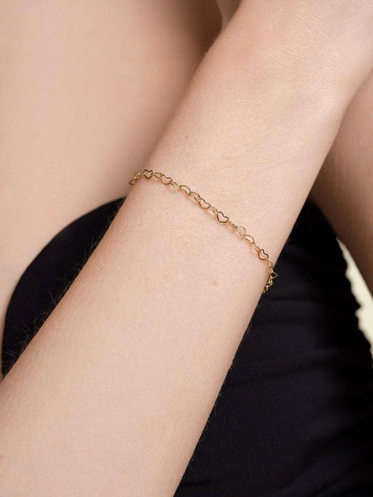 ROSEFIELD Bracelet Hearts Chain Gold JBHCG-J682