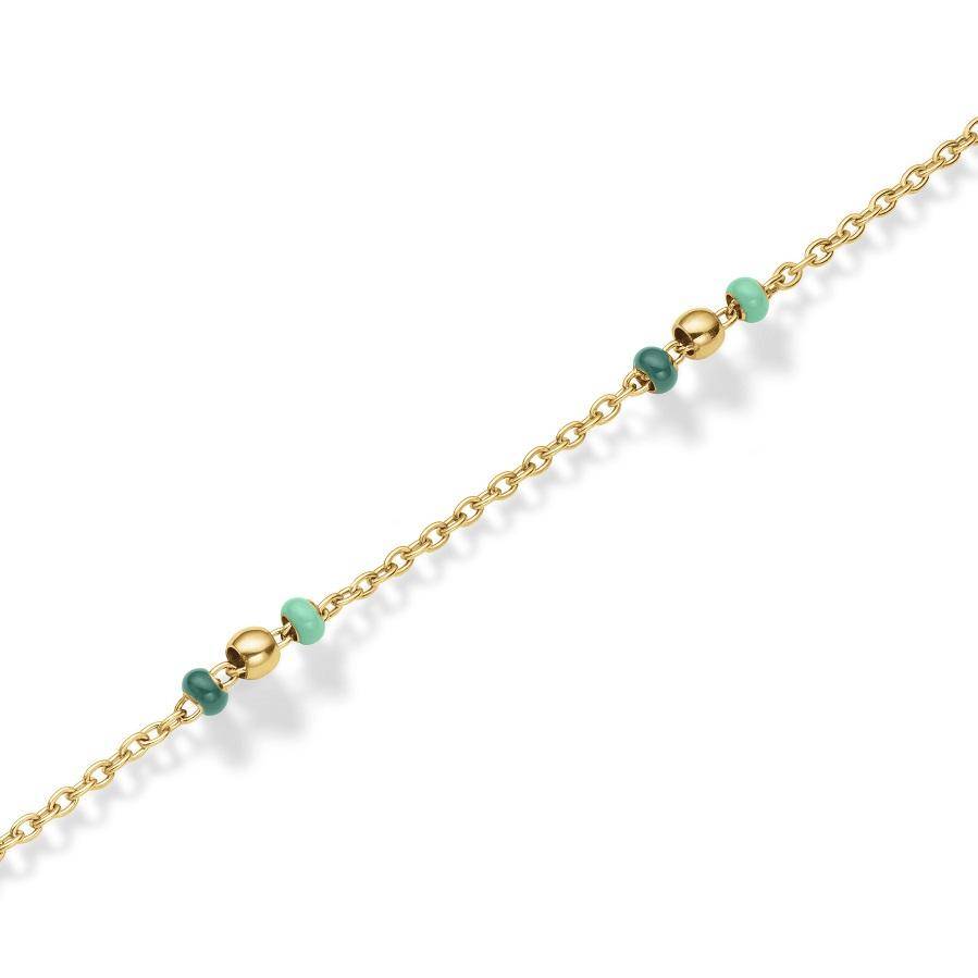 ROSEFIELD Armband Emerald Dotted Gold Edelstahl