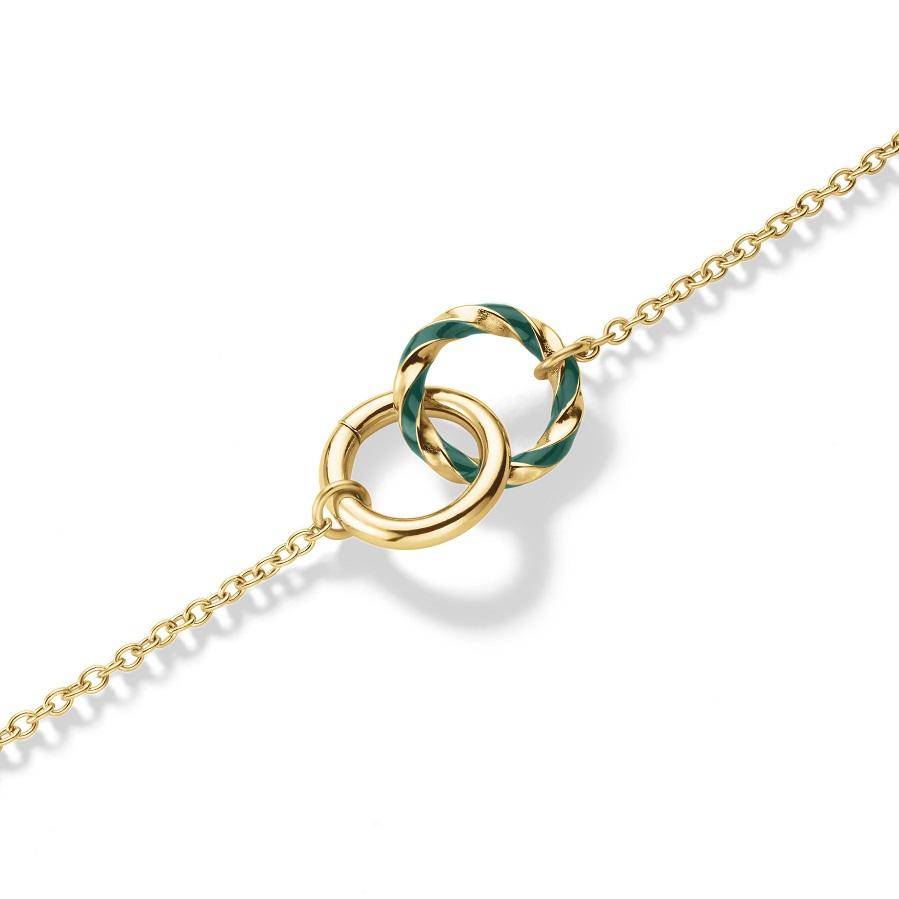 ROSEFIELD Bracelet Emerald Duo Gold Stainless Steel JBEDG-J715