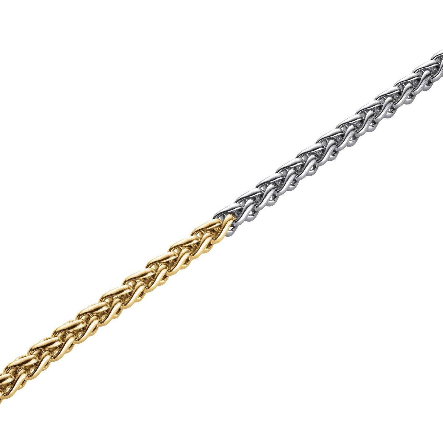 ROSEFIELD Bracelet Bicolor Herringbone Bracelet Gold Silver Stainless Steel JBDHG-J704