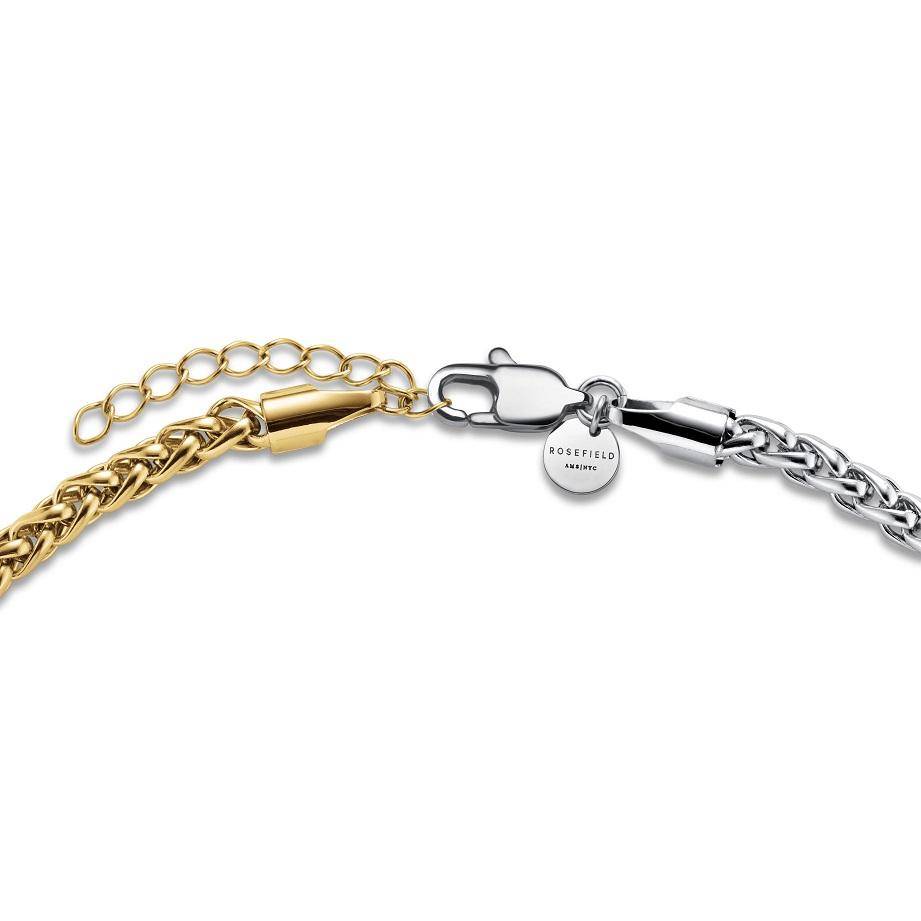 ROSEFIELD Bracelet Bicolor Herringbone Bracelet Gold Silver Stainless Steel JBDHG-J704