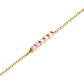 ROSEFIELD Damen Armband Gold Rosa Steine