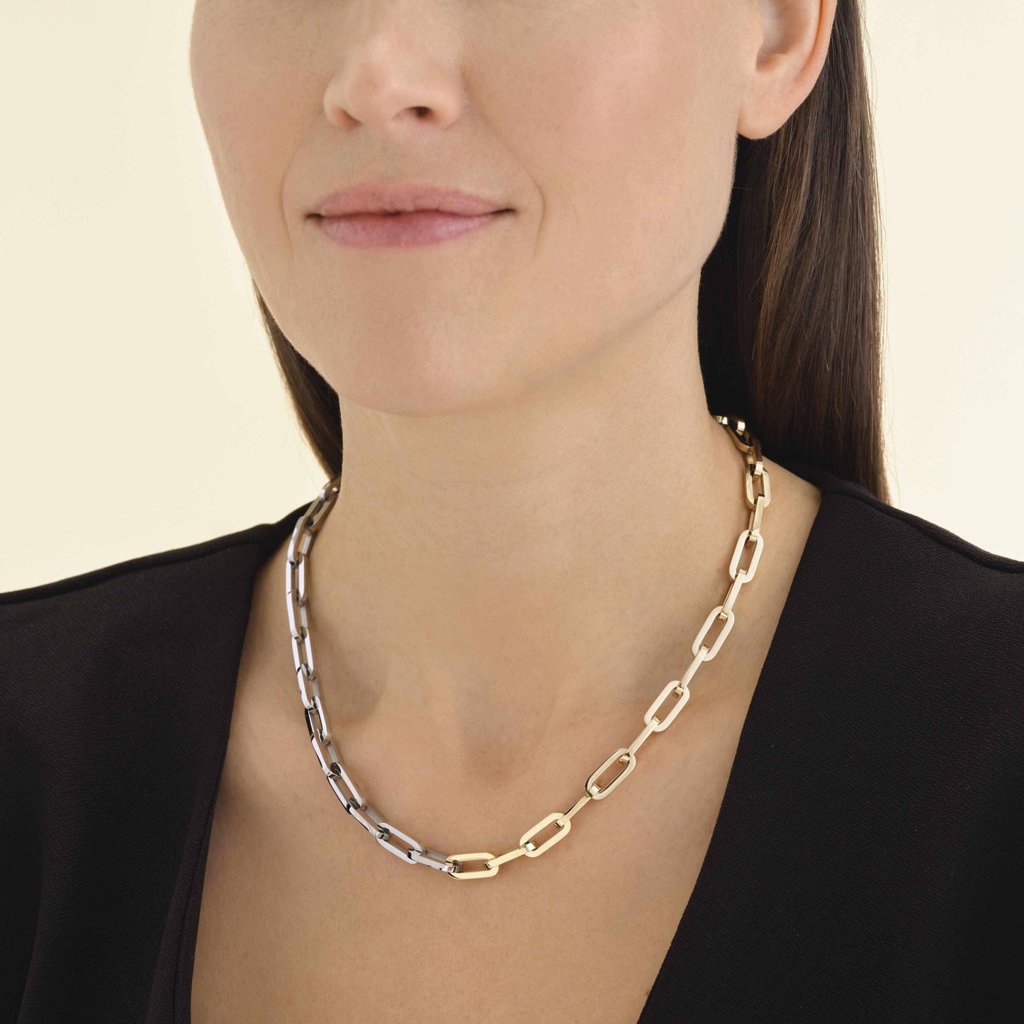ROSEFIELD Halskette Bicolor Chain Necklace Gold Silber Edelstahl