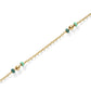 ROSEFIELD Halskette Emerald Dotted Gold Edelstahl