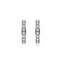 ROSEFIELD Earrings Crystal Hoops Silver JECHS-J572
