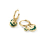 ROSEFIELD Ohrringe Emerald Wavey Coin Hoops Gold Edelstahl
