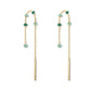 ROSEFIELD Ohrringe Hänger Emerald Dotted Kugeln Gold Edelstahl