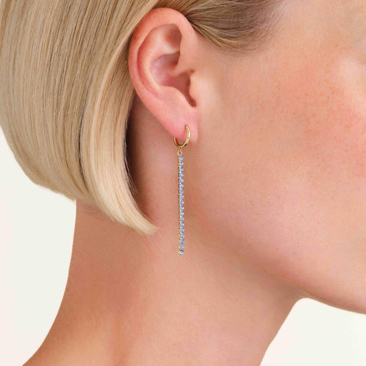 ROSEFIELD Ohrringe Tennis Blau Gold JETBG-J918