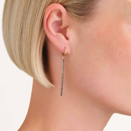 ROSEFIELD Ohrringe Tennis Graphite Gold JETGG-J921