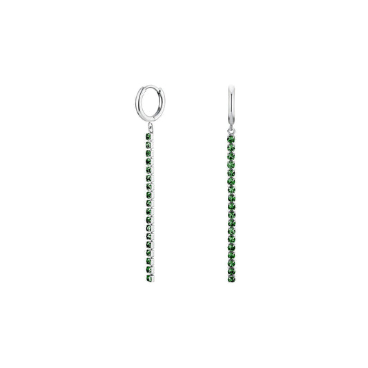 ROSEFIELD Ohrringe Tennis Grün Silber JETES-J926