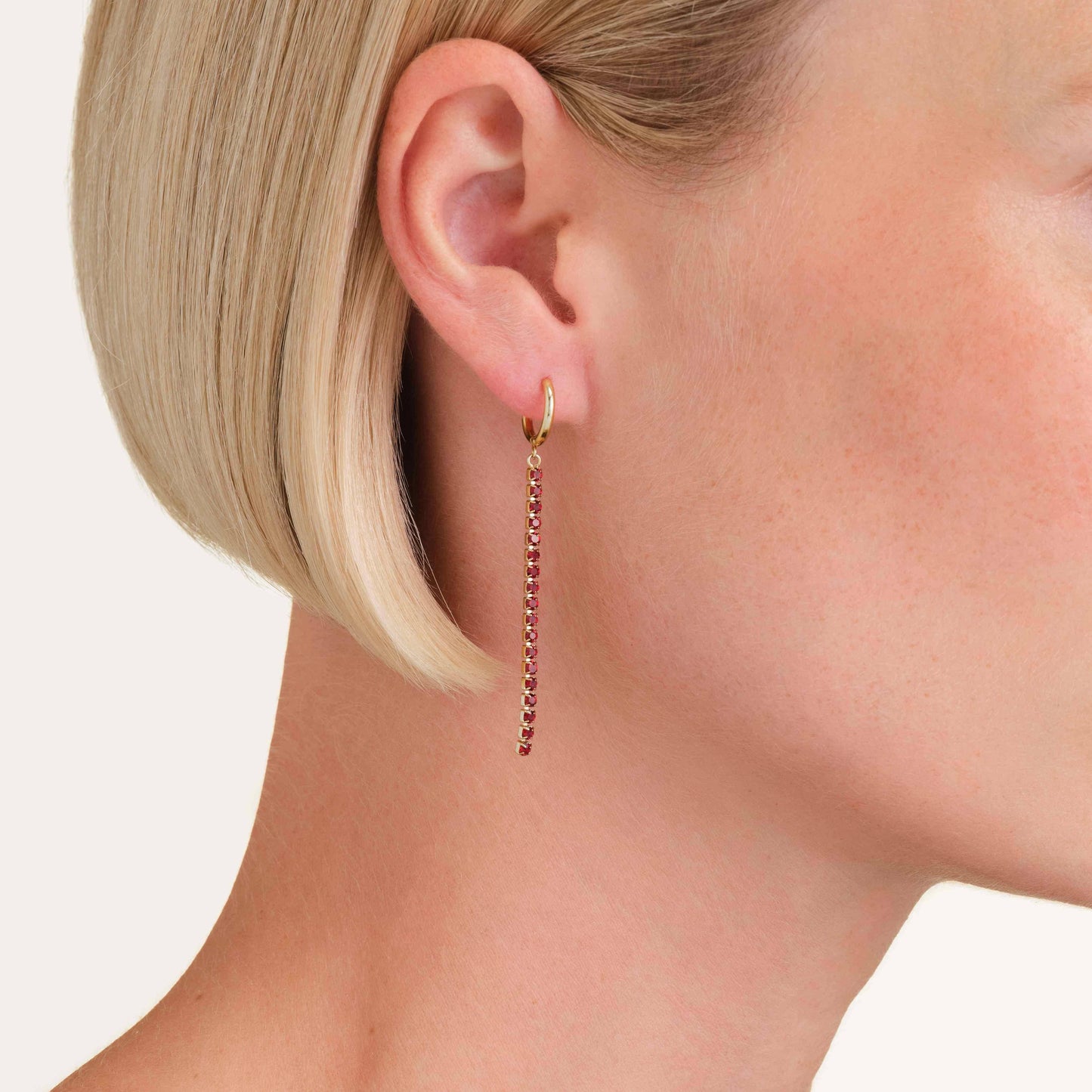 ROSEFIELD Ohrringe Tennis Siam Gold JETSG-J919