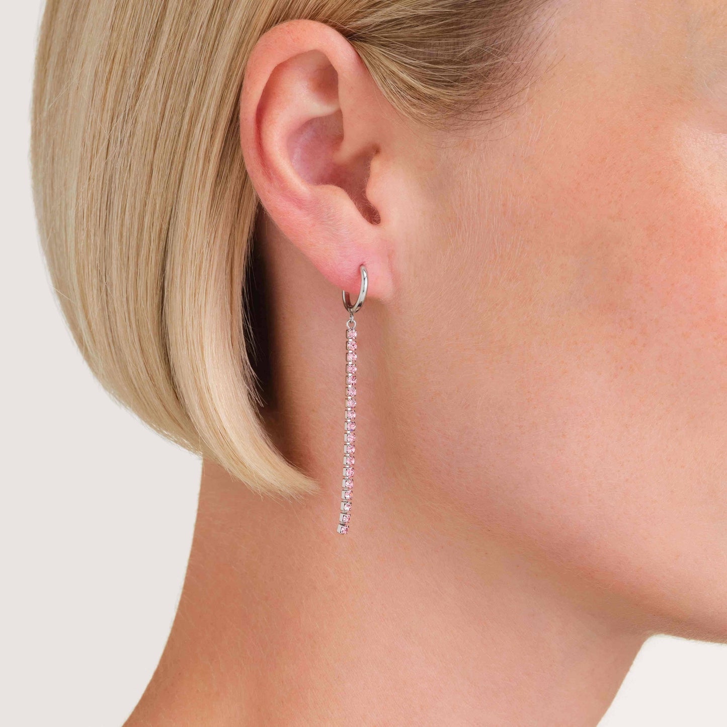 ROSEFIELD Ohrringe Tennis Rosa Silber JETRS-J923