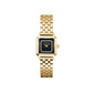 ROSEFIELD Damenuhr BOXELLE Schwarz-Gold Kristall-Steine