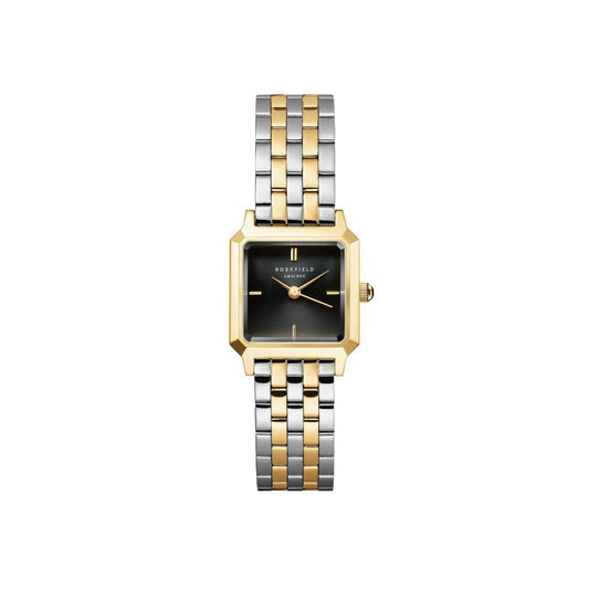ROSEFIELD Damenuhr BOXELLE Bicolor Schwarz-Gold-Silber