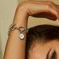 ROSEFIELD Women's Watch The Oval Charm Chain White Silver SWSSS-OV14