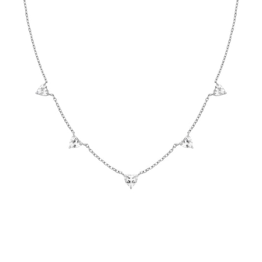 ROSEFIELD Halskette Row of Hearts Necklace Silver Silver JNRHS-J1006