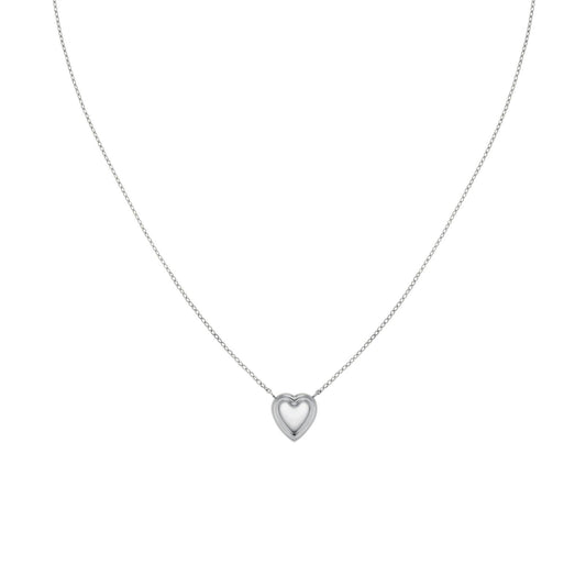 ROSEFIELD Halskette Mini Ridged Puffy Heart Necklace Silver Silver JNPHS-J1009