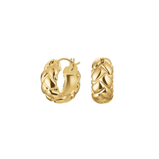 ROSEFIELD Creolen Mini Braided Hoops Gold JEMBG-J970