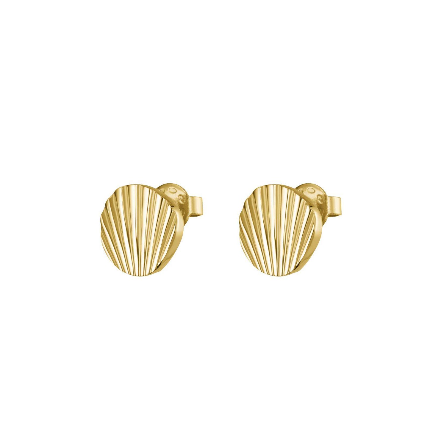 ROSEFIELD Ohrringe Einzelstecker Muscheloptik Gold