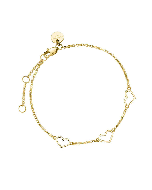 ROSEFIELD Armband Triple Heart Bracelet Gold