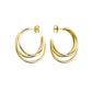ROSEFIELD Earrings Triple Hoops Gold JETHG-J573