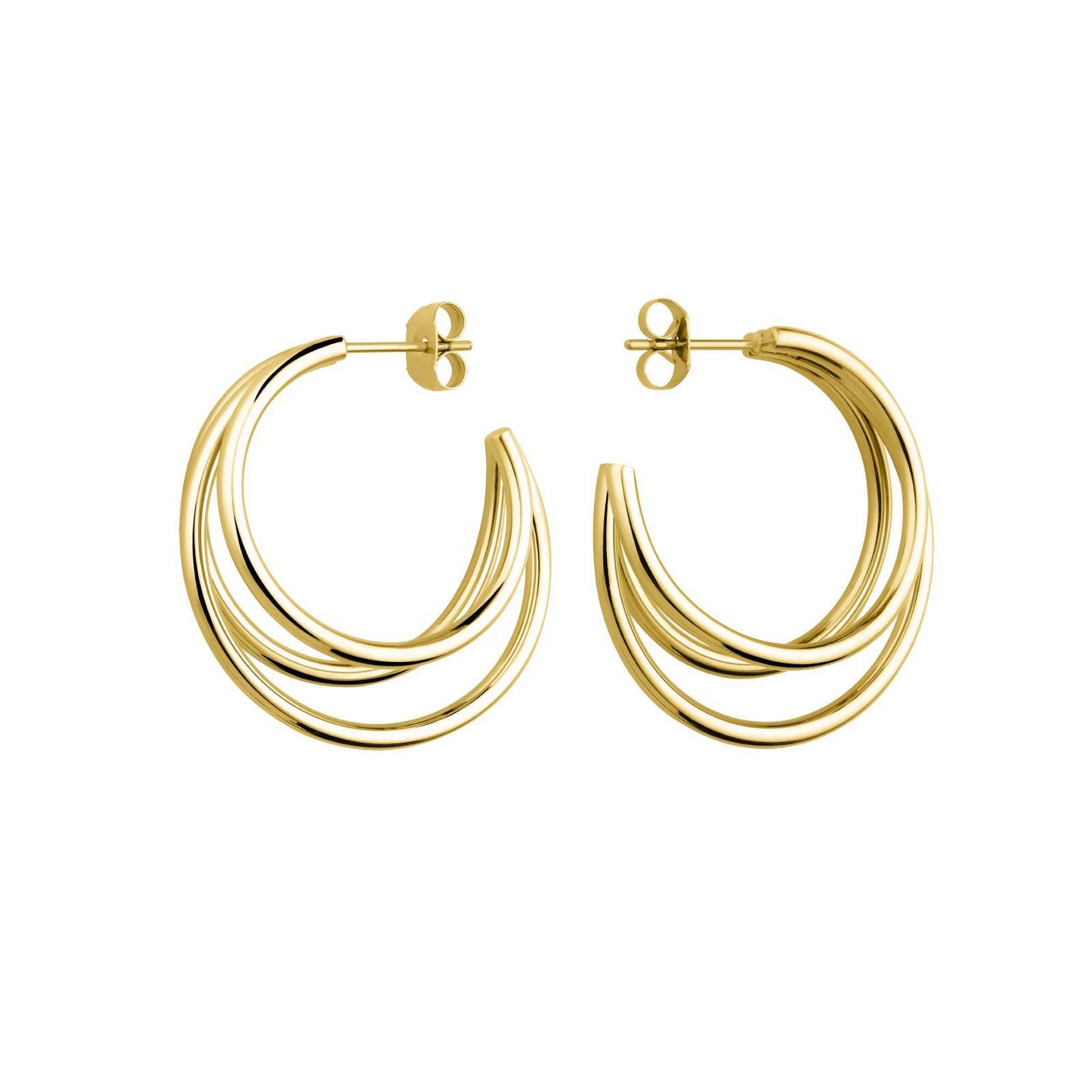 ROSEFIELD Earrings Triple Hoops Gold JETHG-J573