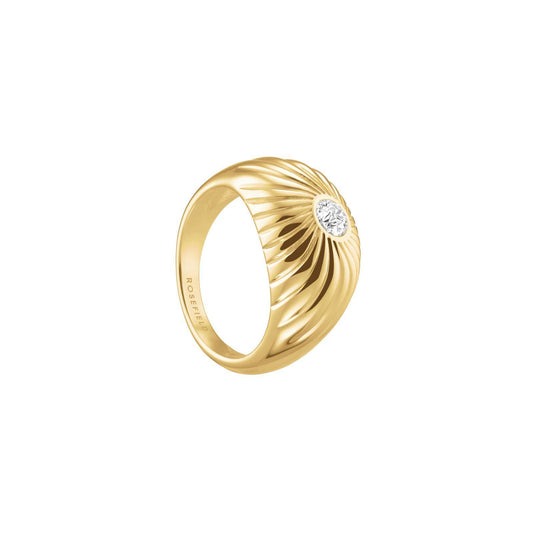 ROSEFIELD Ring Bold Solitary Texture Gold Größe 56