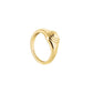 ROSEFIELD Ring Mini Ridged Puffy Heart Ring Größe 52 Gold JRPH52G-J989