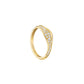 ROSEFIELD Damen Ring Pave Wave Gold Edelstahl
